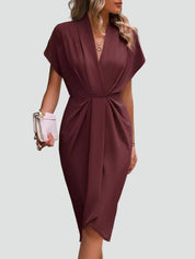 Camille Beaumont | Elegant Wrap Midi Dress For Women