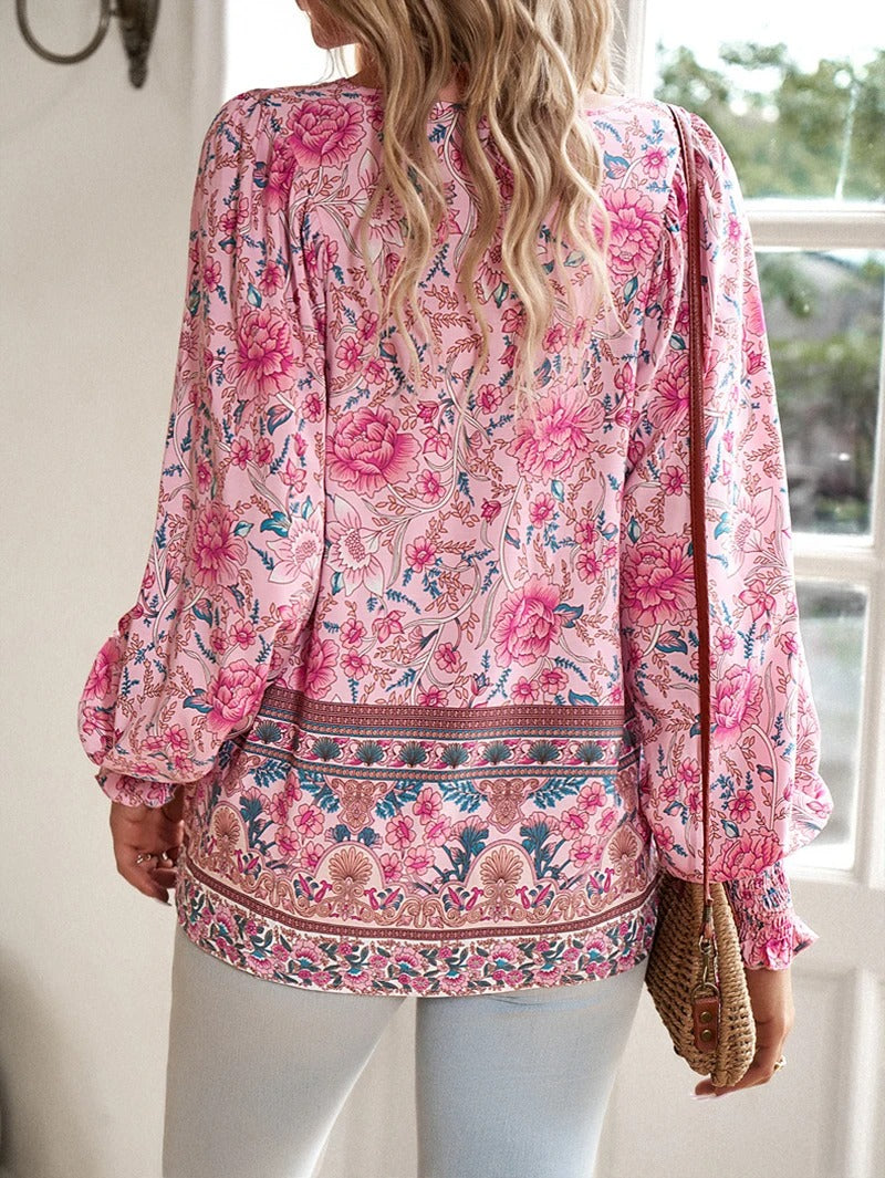 Monique Payne | Boho Floral Blouse For Women