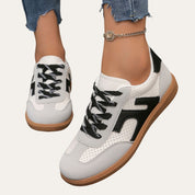 Sabrina Kline | Faux Leather Casual Sneakers For Women