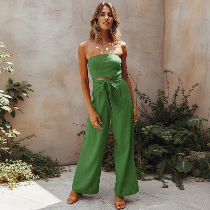 Rochelle Ackerman | Strapless Wide Leg Jumpsuit For Women