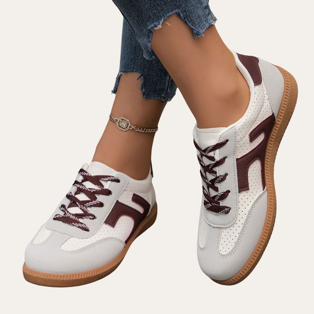 Sabrina Kline | Faux Leather Casual Sneakers For Women