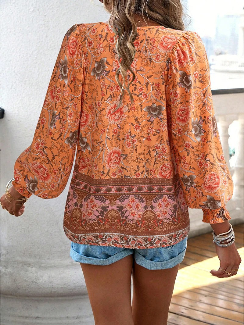 Monique Payne | Boho Floral Blouse For Women