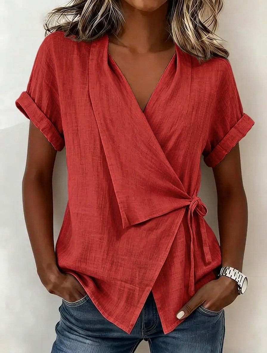 Charlotte Bennett | Wrap Tie Blouse For Women