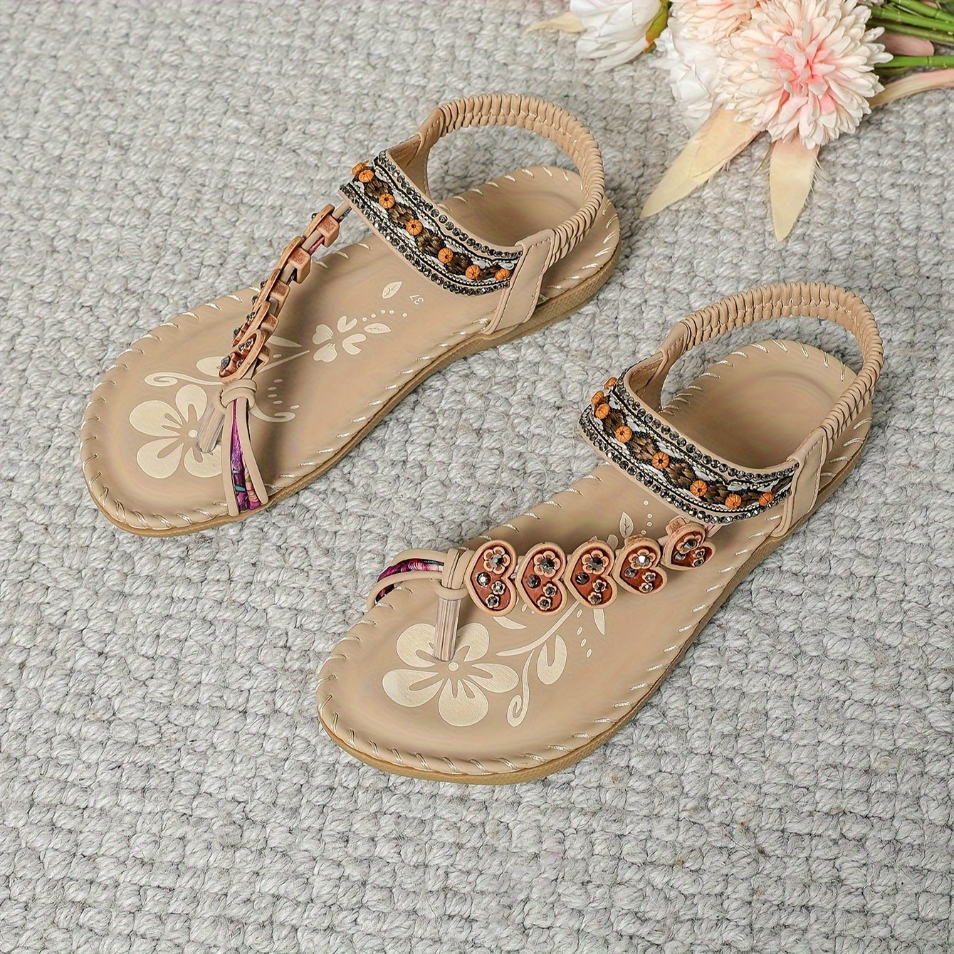 Paige Hancock | Boho Beaded Sandals For Women