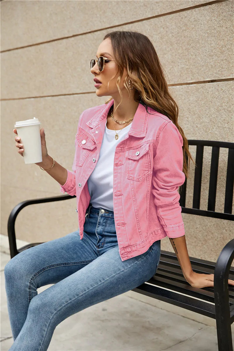 Stephanie | Women's Light-Wash Longsleeve Denim