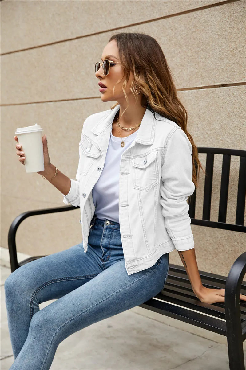 Stephanie | Women's Light-Wash Longsleeve Denim