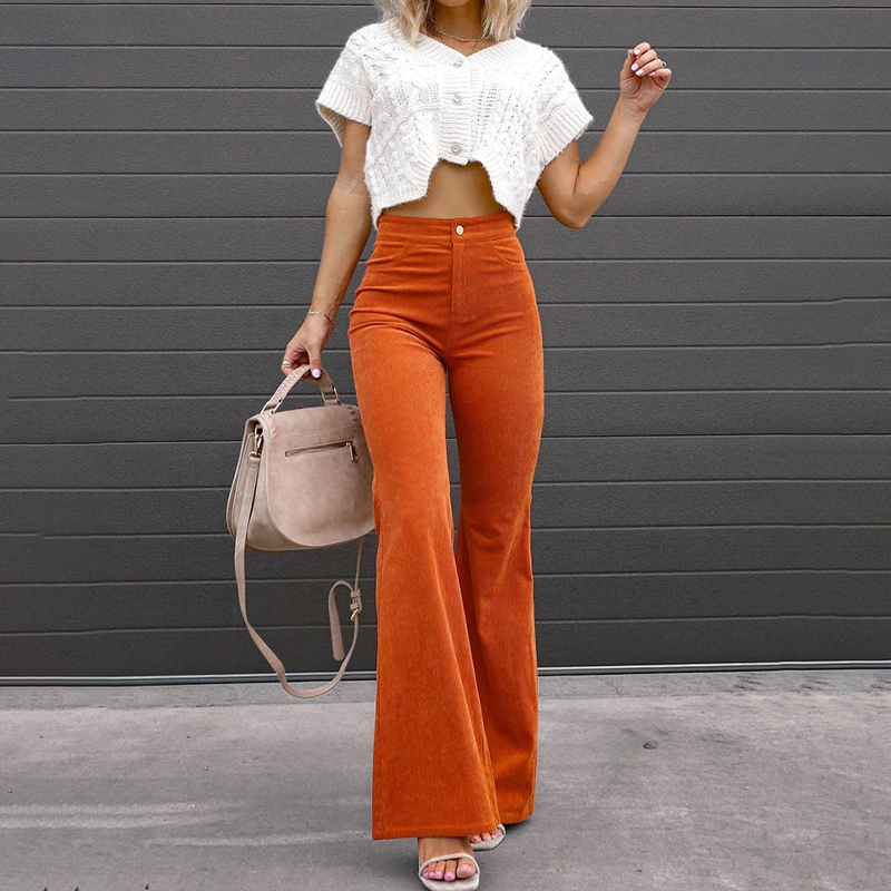 Sienna Laurent | High-Waist Flare Trousers For Women