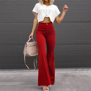 Sienna Laurent | High-Waist Flare Trousers For Women