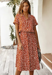 Isabelle Monroe | Printed Midi Summer Dress For Women