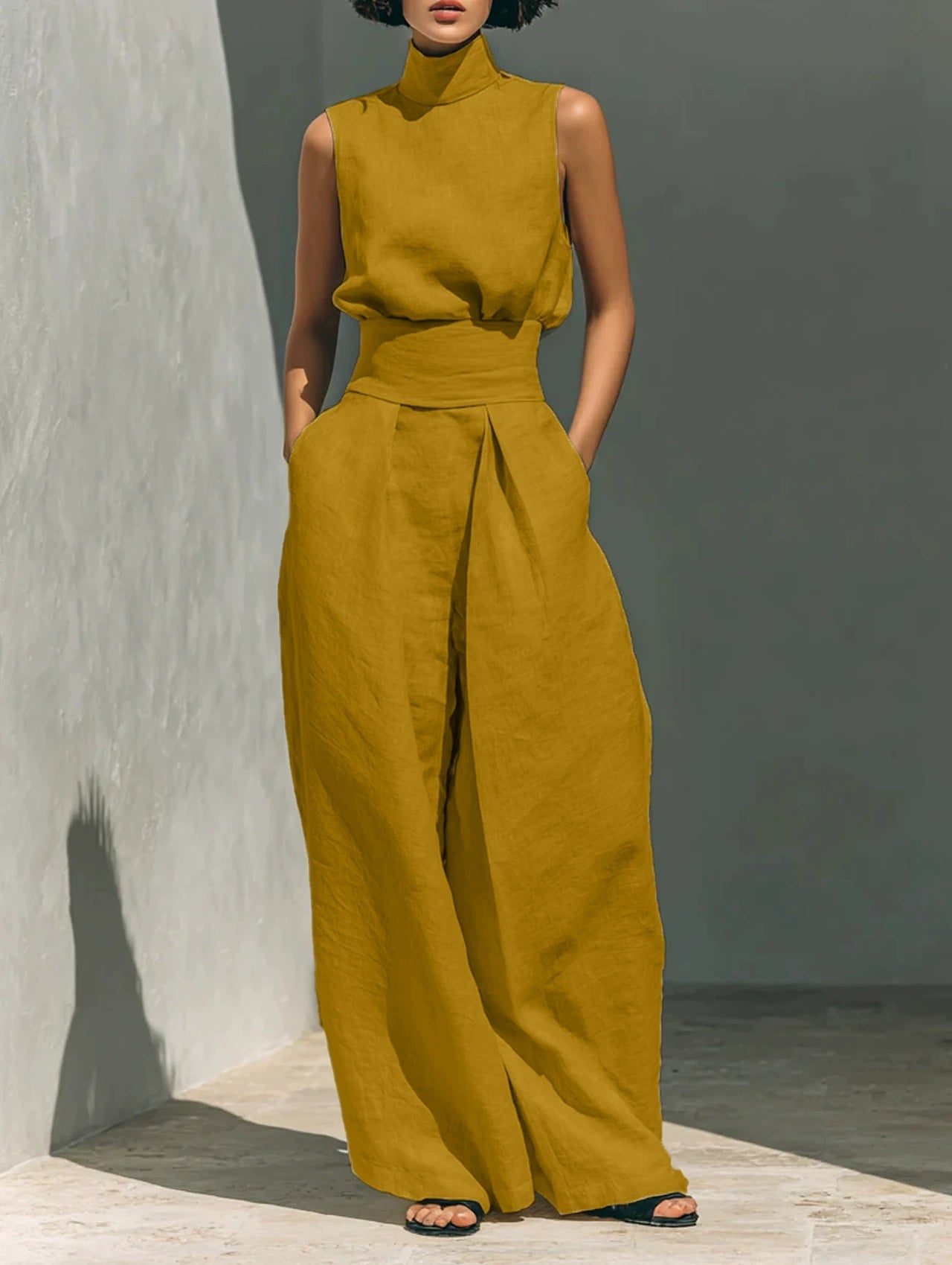 Genevieve Laurent | Linen Two Piece Set For Women