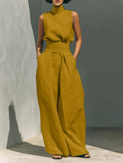 Genevieve Laurent | Linen Two Piece Set For Women