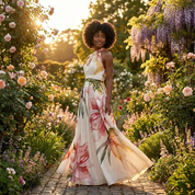 Arabella Fontaine | Floral Halter Maxi Dress For Women