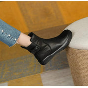Elodie Beaumont | Minimalist Leather Ankle Boots For Women