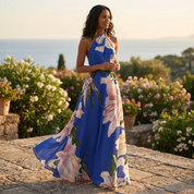 Arabella Fontaine | Floral Halter Maxi Dress For Women