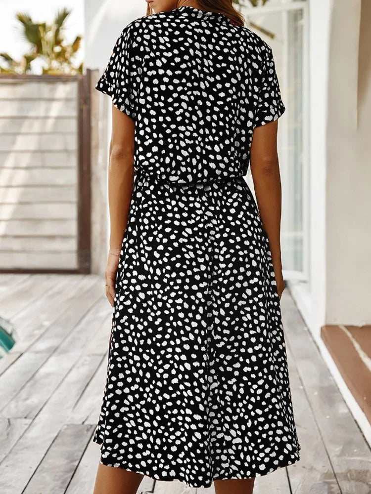 Isabelle Monroe | Printed Midi Summer Dress For Women