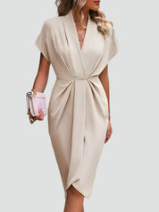 Camille Beaumont | Elegant Wrap Midi Dress For Women