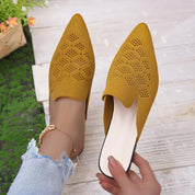 Élodie Sinclair | Elegant Knit Mule Loafers For Women