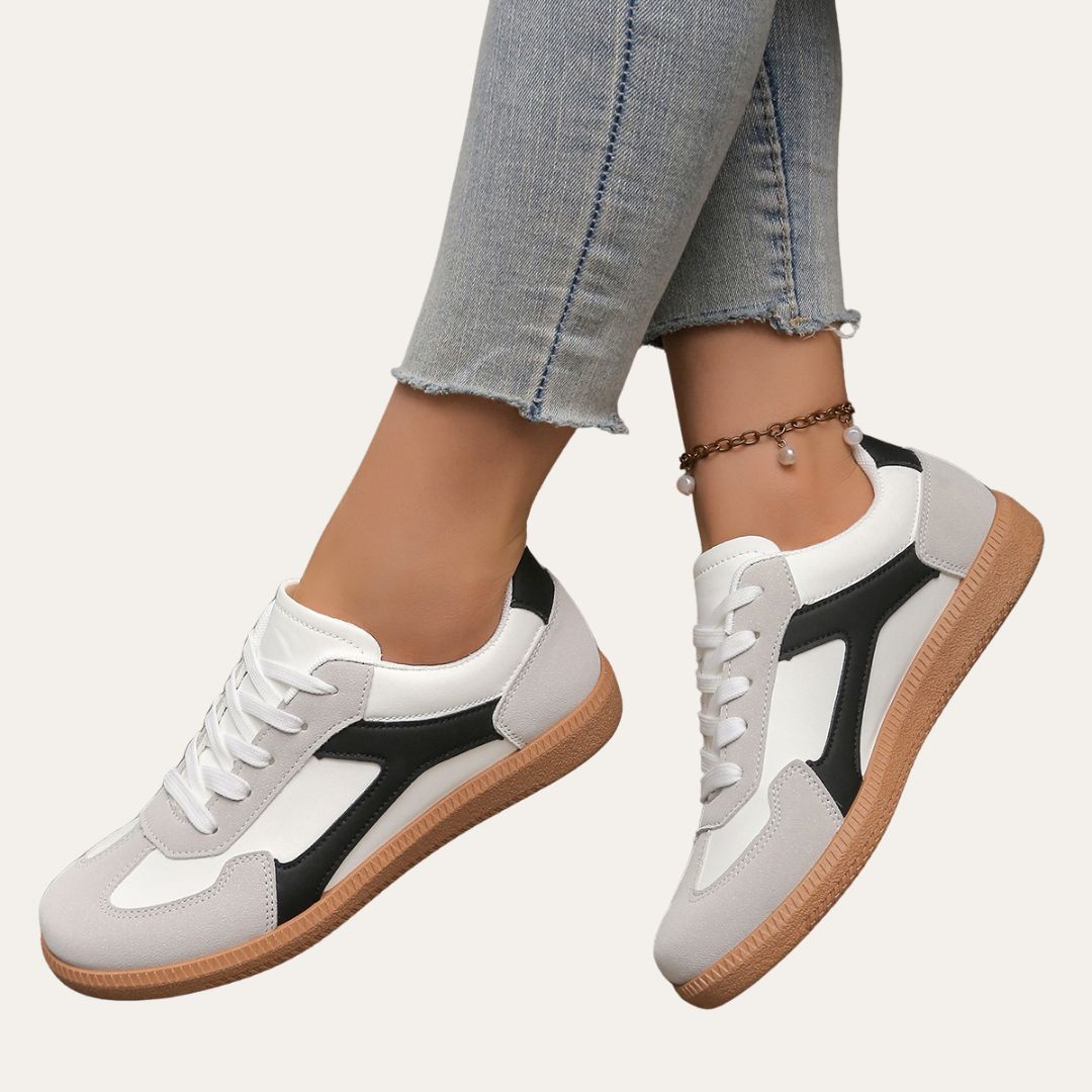 Sabrina Kline | Faux Leather Casual Sneakers For Women