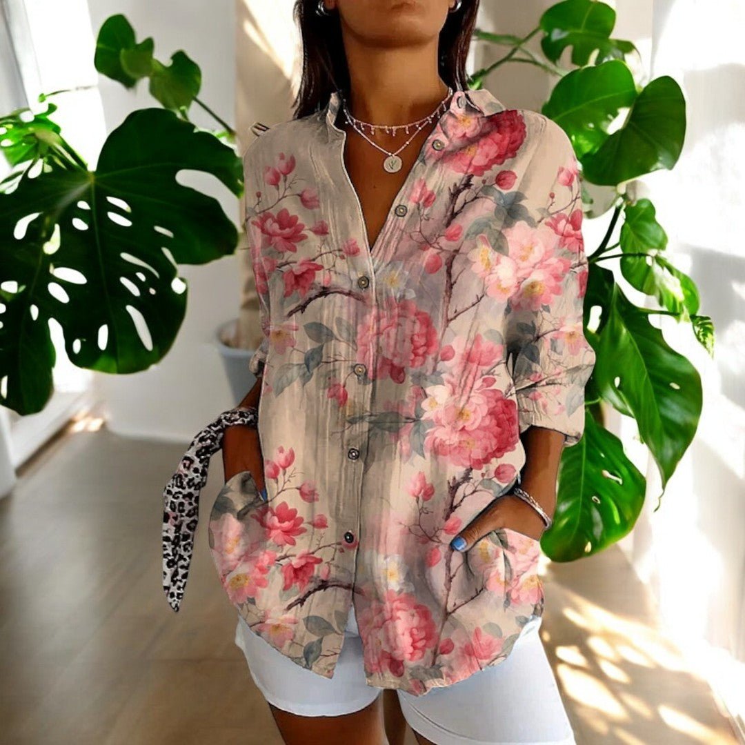 Valentina Moretti | Tropical Floral Shirt For Women