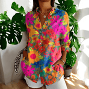 Valentina Moretti | Tropical Floral Shirt For Women