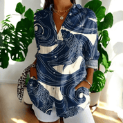 Valentina Moretti | Tropical Floral Shirt For Women