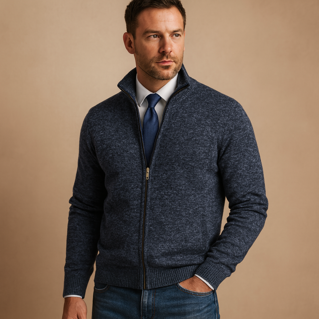 Oliver Sinclair | Zip Knit Cardigan For Men
