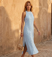 Elena Whitmore | Elegant Sleeveless Midi Dress For Women