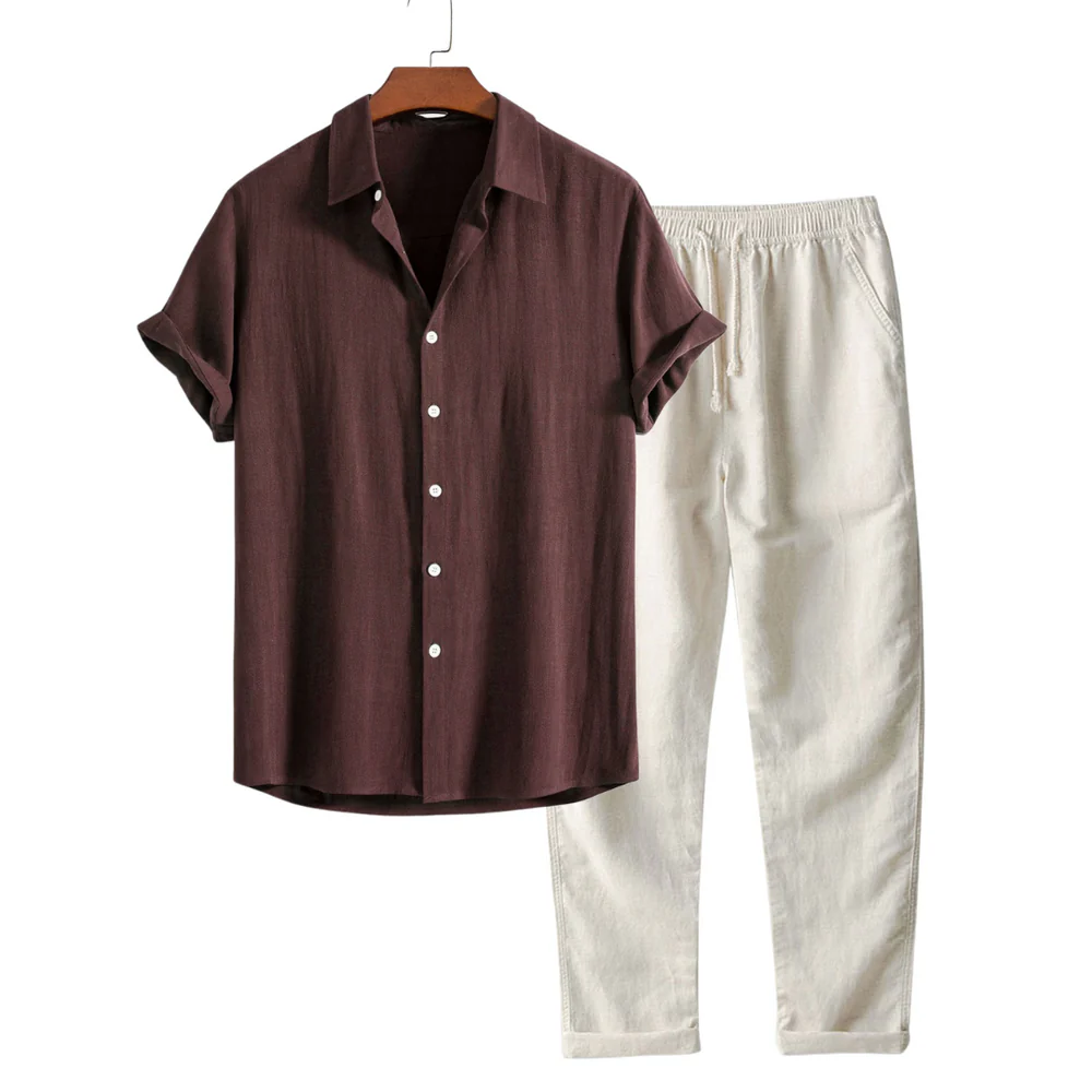 Noah Whitmore | Linen Summer Two-Piece Set For Men