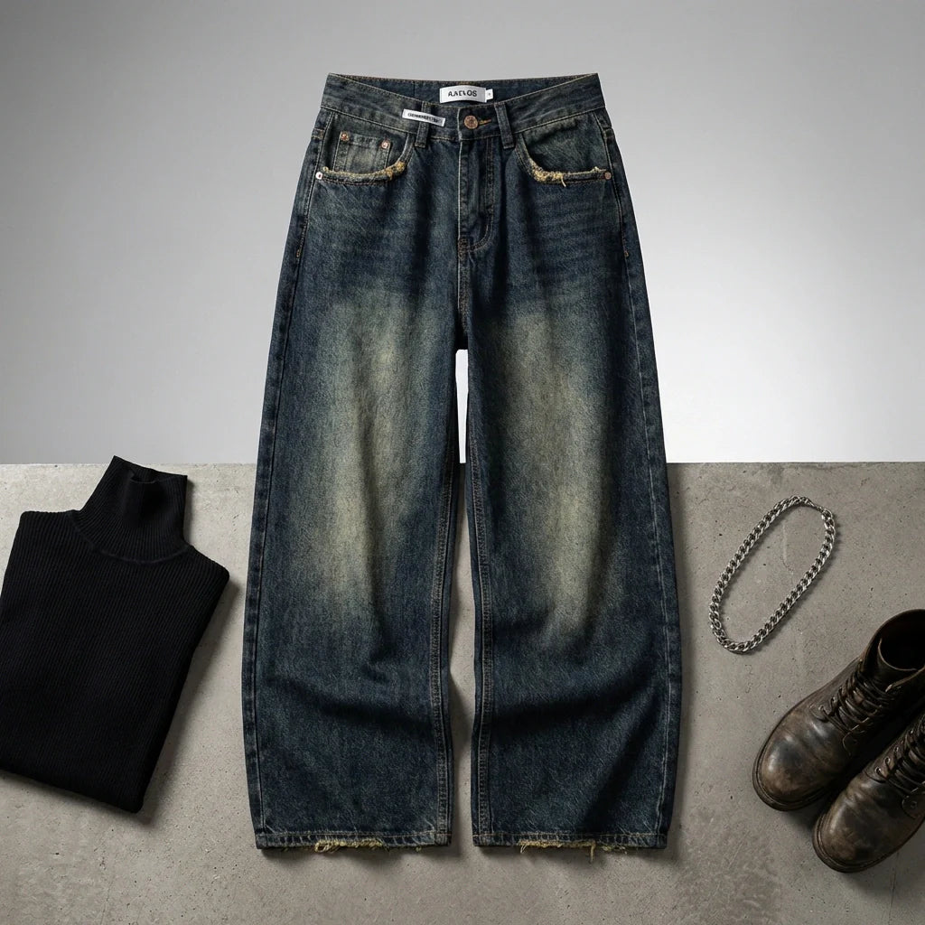 Kyra | Women's Wide-Leg Vintage Denim Boyfriend Jeans