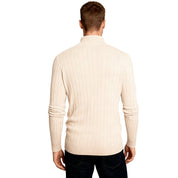 Gabriel Rousseau | Ribbed Half-Zip Knit Sweater