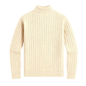 Gabriel Rousseau | Ribbed Half-Zip Knit Sweater