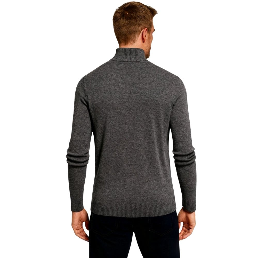 Matteo Laurent | Ribbed Half-Zip Knit Sweater