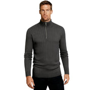 Matteo Laurent | Ribbed Half-Zip Knit Sweater