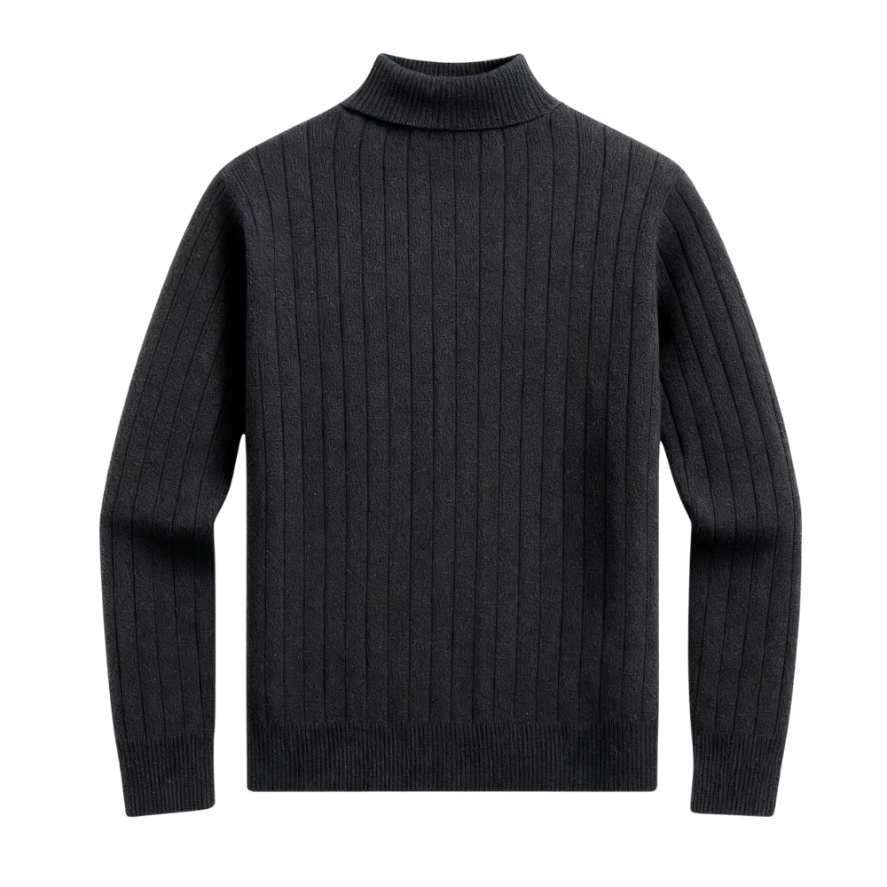 Enzo Moretti | Ribbed Half-Zip Knit Sweater
