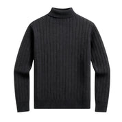 Enzo Moretti | Ribbed Half-Zip Knit Sweater