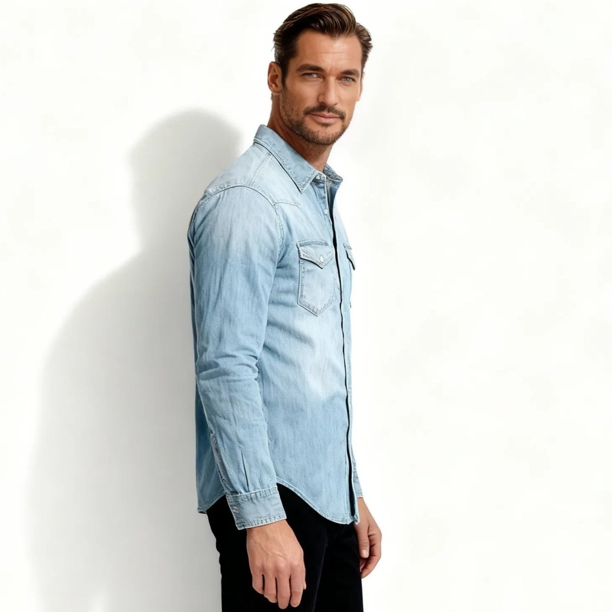 Marco Bellini | Vintage Wash Denim Shirt