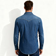 Luca Moretti | Classic Indigo Denim Shirt