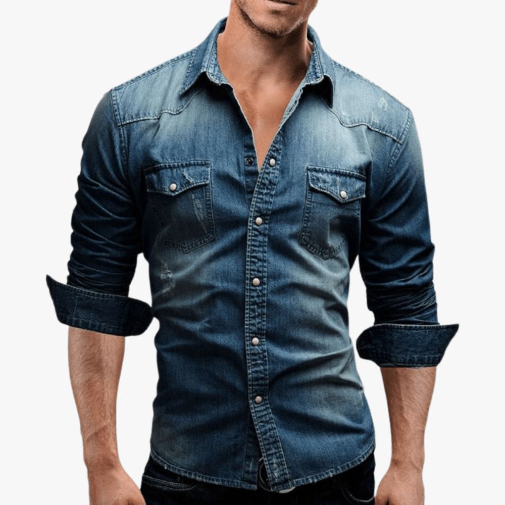 Luca Moretti | Classic Indigo Denim Shirt