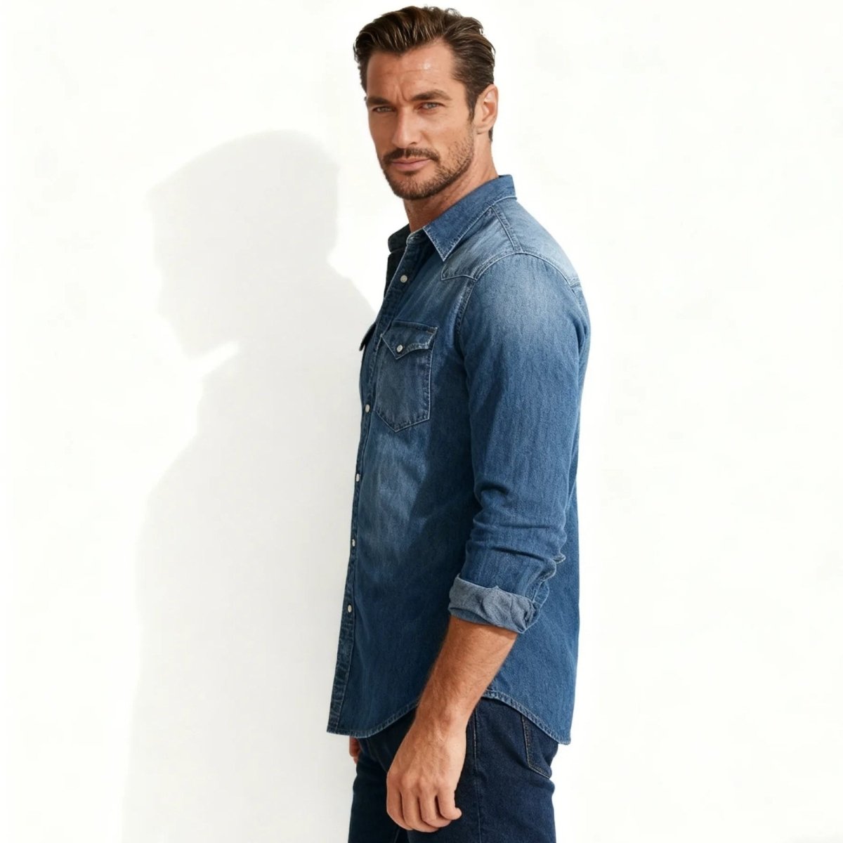 Luca Moretti | Classic Indigo Denim Shirt