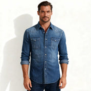 Luca Moretti | Classic Indigo Denim Shirt