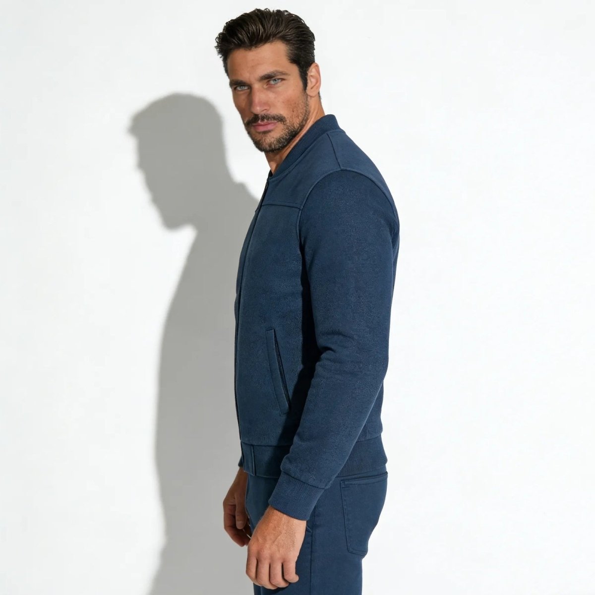 Leonardo Vieri | Suede Zip Bomber Jacket