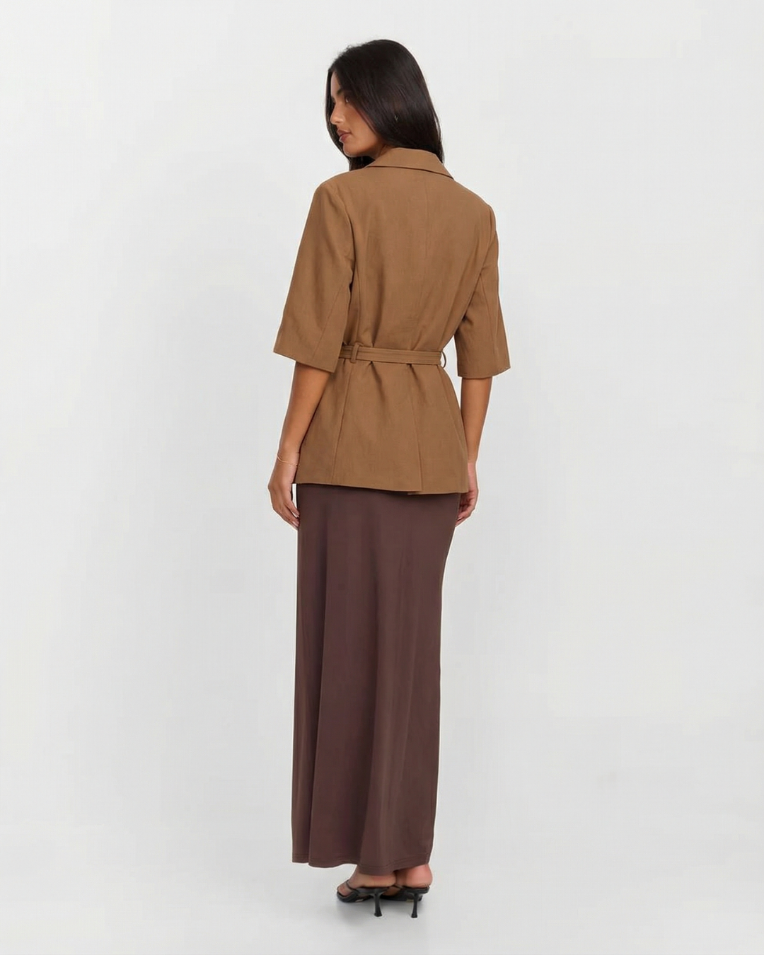 Élise Carpentier | Belted Short Sleeve Tailored Blazer for Women