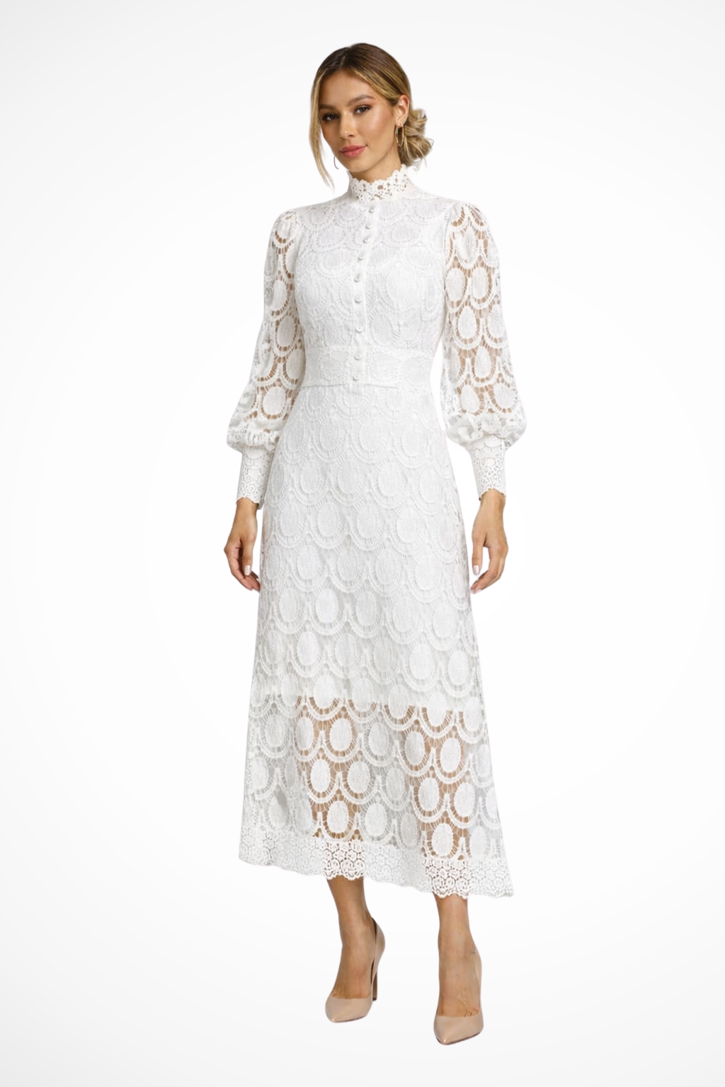Élodie Beaumont | Elegant Lace Maxi Dress For Women