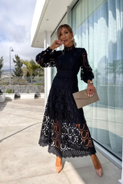 Élodie Beaumont | Elegant Lace Maxi Dress For Women