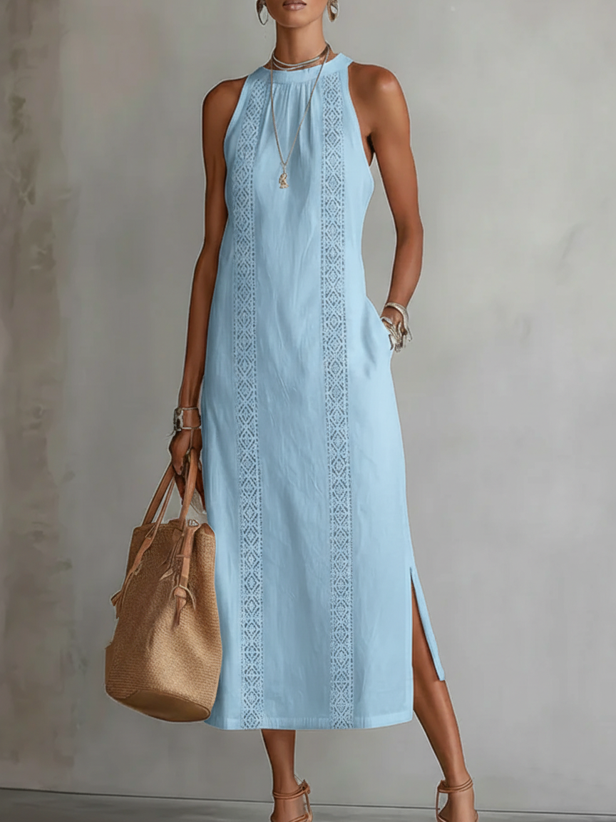 Elena Whitmore | Elegant Sleeveless Midi Dress For Women