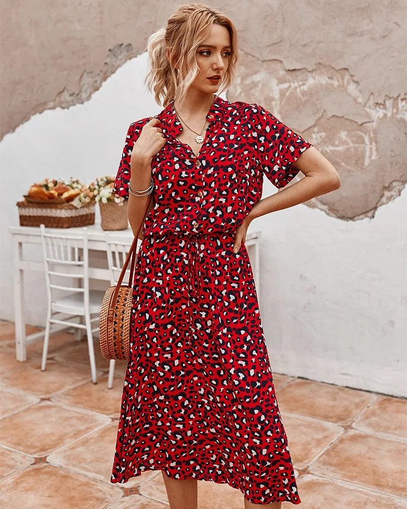 Isabelle Monroe | Printed Midi Summer Dress For Women
