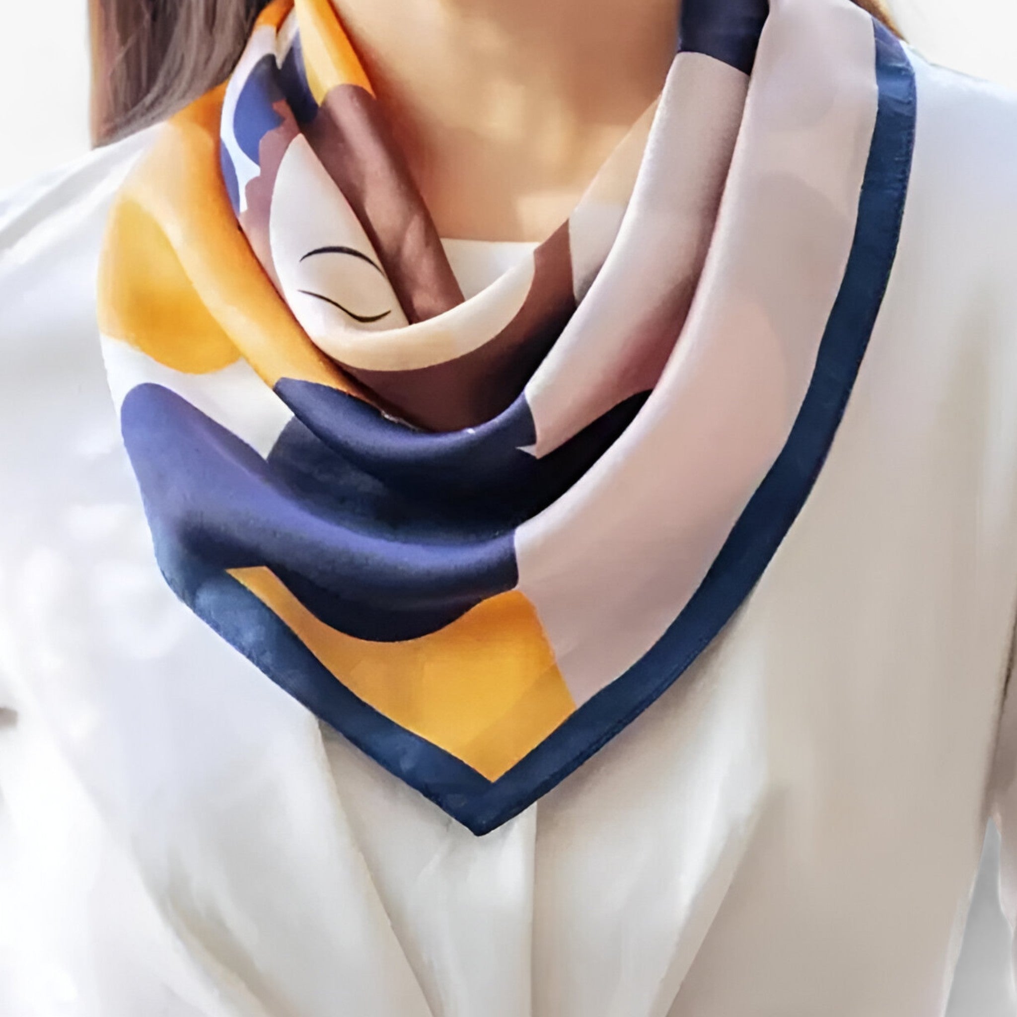 Aurélie Sinclair | Luxury Printed Silk Scarf For Women