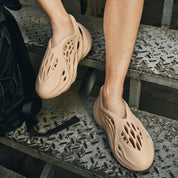 Florian Marchetti | Breathable Slip-On Summer Slides in Black