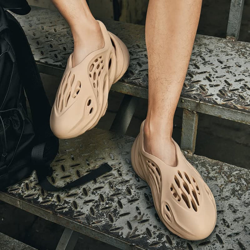 Florian Marchetti | Breathable Slip-On Summer Slides in Black