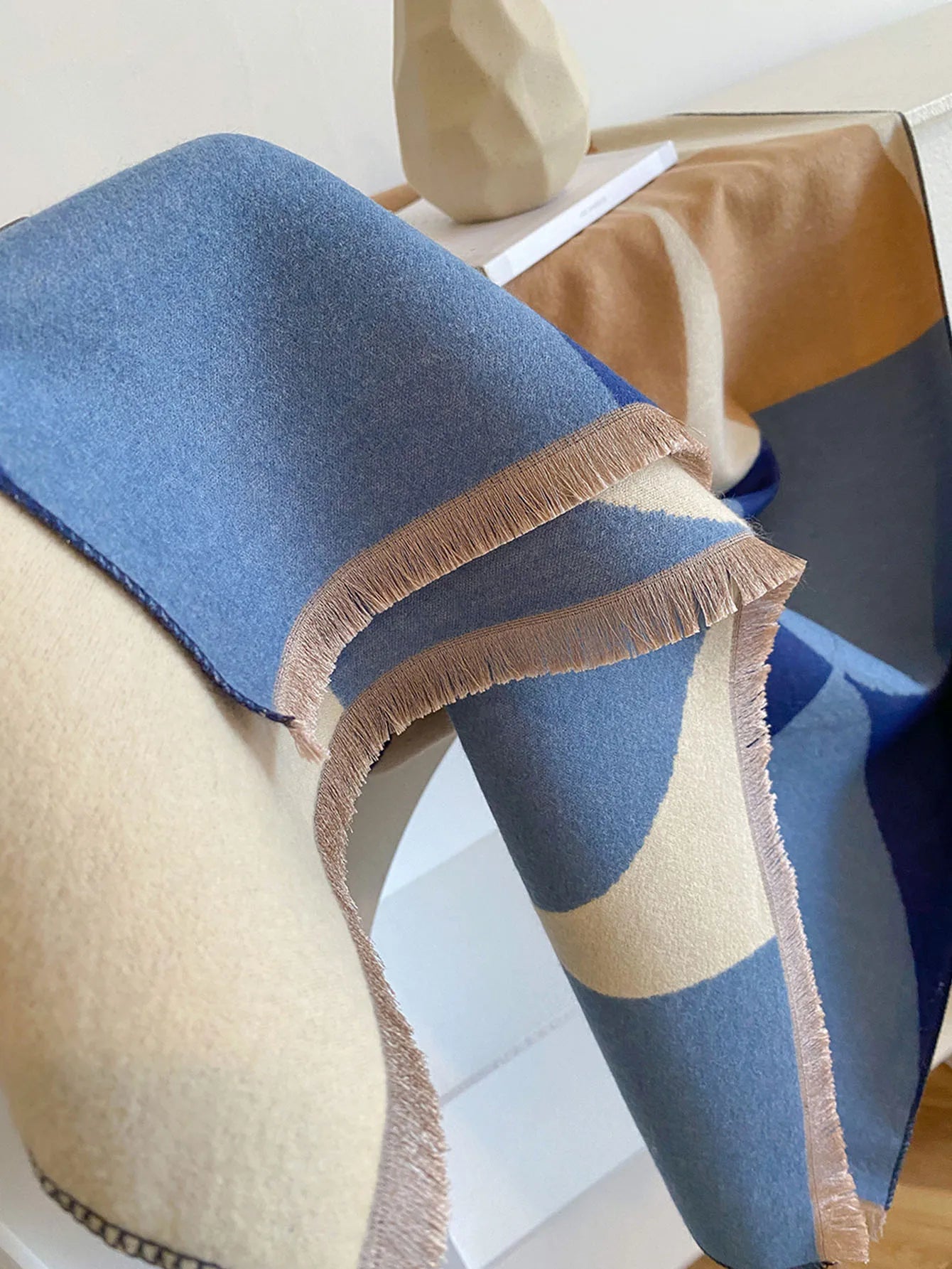 Valentina Moreau | Luxury Geometric Winter Scarf For Women
